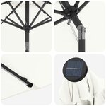 vidaXL Parasol de jardin avec lumières LED et base 300 x 300 cm