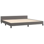 vidaXL Cadre de lit sans matelas gris 200x200 cm similicuir