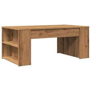 vidaXL Table basse chêne artisanal 102x55x42 cm bois d'ingénierie