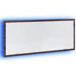 vidaXL Miroir de salle de bain à LED chêne marron bois d'ingénierie
