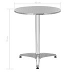 vidaXL Mobilier à dîner d'extérieur 5 Pièces Aluminium Argenté