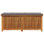 vidaXL Boîte à coussins d'extérieur 150x50x60 5cm bois massif d'acacia
