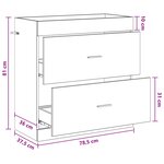 vidaXL Meuble sous lavabo de salle de bain Sonoma gris