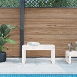 vidaXL Banc de jardin blanc 80x38x45 cm bois massif de pin
