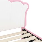 vidaXL Cadre de lit pour enfants avec tête de lit Rose 80 x 200 cm PU