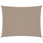 vidaXL Voile de parasol tissu oxford rectangulaire 4x6 m taupe