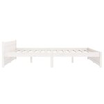 vidaXL Cadre de lit Blanc Bois massif 160x200 cm