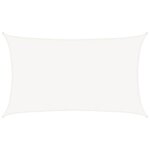 vidaXL Voile d'ombrage 160 g/m² Blanc 5x8 m PEHD