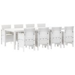 vidaXL Ensemble de salle à manger pour jardin 9 Pièces Gris clair