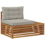 vidaXL 7 pc Ensemble de canapés d'extérieur Gris Naturel et Clair