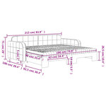 vidaXL Lit de jour avec gigogne et matelas noir 90x190 cm velours