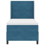 vidaXL Lit à ressorts avec tête de lit Bleu 90 x 190 cm Velours