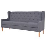 Ensemble de canapés 3 Pièces tissu gris