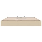 VidaXL Cadre de lit ottoman sans matelas crème 180x200 cm tissu