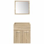 vidaXL Ensemble de meubles de salle de bain 5 Pièces chêne sonoma