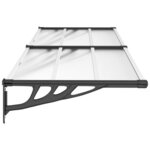 vidaXL Auvent de porte Noir et transparent 239x90 cm Polycarbonate