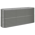 vidaXL Lit surélevé de jardin Acier galvanisé 152x40x68 cm gris