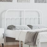 vidaXL Tête de lit métal blanc 120 cm