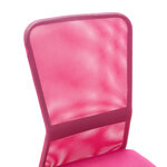 Chaise fauteuil siège de bureau informatique étude Rose 44 x 52 x 100 cm tissu en maille rose 02_0024057