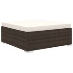 vidaXL Salon de jardin 10 Pièces avec coussins Résine tressée Marron