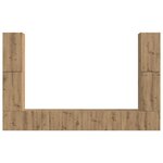 vidaXL Ensemble meuble TV 8 Pièces Chêne artisanal Bois d'ingénierie