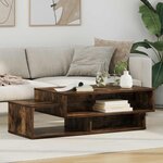 vidaXL Table basse Chêne fumé 105 x 50 x 32 5 cm Bois d'ingénierie