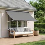 vidaXL Auvent Gris clair 400 x 150 cm