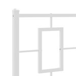 vidaXL Cadre de lit métal sans matelas avec tête de lit blanc 75x190cm