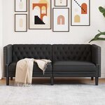 vidaXL Canapé Noir 174 x 74 5 x 70 5 cm PVC