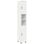 vidaXL Cabinet de salle de bain Blanc brillant 30 x 35 x 192 cm