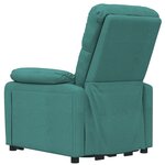vidaXL Fauteuil électrique de massage Vert foncé Tissu