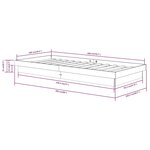 vidaXL Cadre de lit Noir Bois massif 100x200 cm