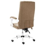 vidaXL Chaise de bureau de massage Taupe Tissu