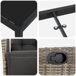 vidaXL Ensemble de salle à manger de jardin 5 pièces en rattan poly gris
