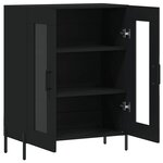 vidaXL Buffet noir 69 5x34x90 cm bois d'ingénierie