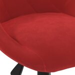 vidaXL Chaise pivotante de bureau Rouge bordeaux Velours