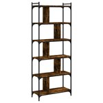 vidaXL Bibliothèque 6 niveaux chêne fumé 76x32x192cm bois d'ingénierie