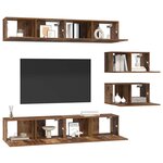 vidaXL Ensemble meuble TV 6 Pièces Bois Ancien Bois d'ingénierie