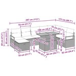 vidaXL Ensemble de canapé de jardin 9 Pièces Beige polyrotin