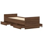 vidaXL Cadre de lit sans matelas chêne marron 100x200 cm