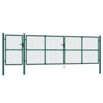 vidaXL Portal de jardin maille vert 500x175 cm acier galvanisé