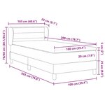 Lit Box Spring vidaXL avec Matelas Chocolat 100x200 cm Tissu