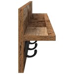 vidaXL Porte-manteau mural avec étagère Bois ancien 100 x 10.5 x 18 cm