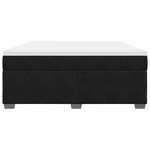 vidaXL Sommier à lattes de lit avec matelas Noir 180x200 cm Velours