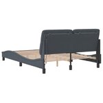 vidaXL Cadre de lit avec LED sans matelas gris foncé 140x200cm velours