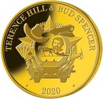 Pièce de monnaie en Argent g 37 Millésime 2020 TERENCE HILL AND BUD SPENCER