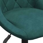 vidaXL Chaises pivotantes à manger lot de 6 vert foncé velours