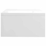 vidaXL Support de moniteur Blanc brillant 42x24x13cm Bois d'ingénierie