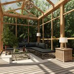vidaXL Salon de jardin 6 Pièces avec coussins résine tressée gris