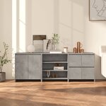 vidaXL Buffets 3 Pièces Gris béton Bois d'ingénierie